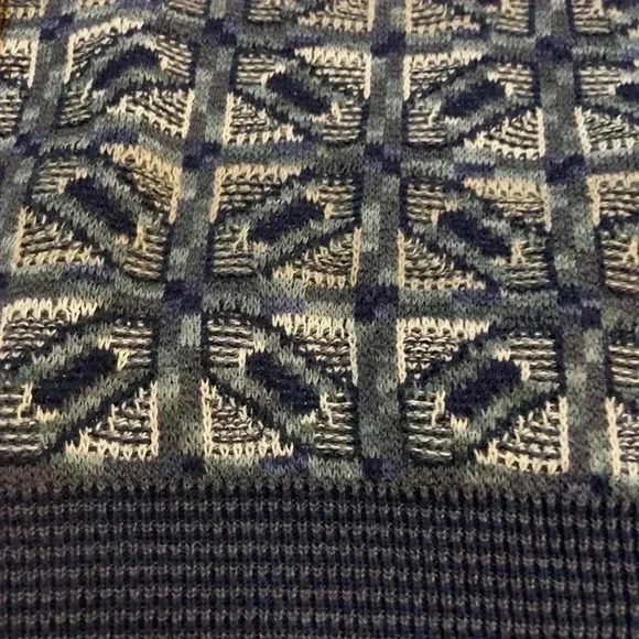 Vintage Tricots St. Raphael Abstract Print XL Geometric Pullover Sweater USA 90s - Picture 6 of 7